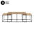 Alaterre Furniture Coffee Table Set - 3PC Industrial Nesting Tables with Large Table and Side Tables