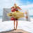 Quick Dry Microfiber Cute Yellow Boxing Chick Beach Towel, 36 x 72 in