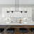 Aladino 6 - Light Steel Dimmable Kitchen Island Square / Rectangle Chandelier
