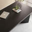 Bureau rectangulaire en bois massif noir-785306375