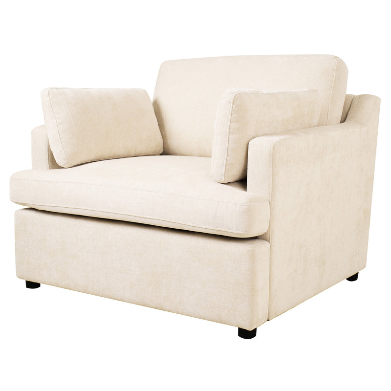 Dyani Upholstered Accent Chair, Beige Polyester