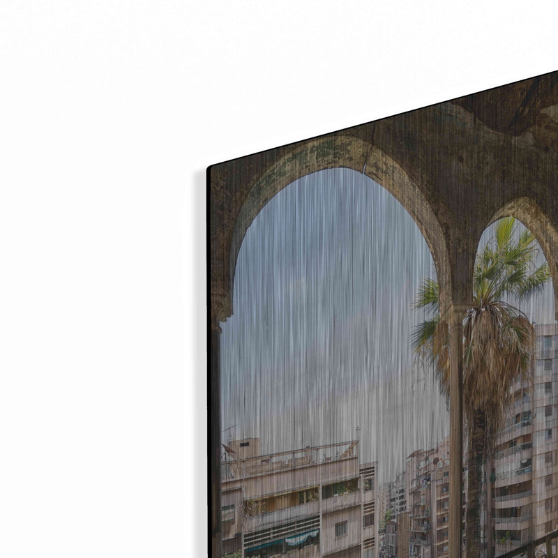 «Cityview from balcon» par Roman Robroek, art mural en métal, H 24 po x l 16 po