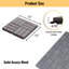 30 PCS Interlocking Deck Tiles Checker Pattern, 12" X 12" Square Light Grey Acacia Hardwood Outdoor Flooring For Patio, Bancony, Pool Side,...