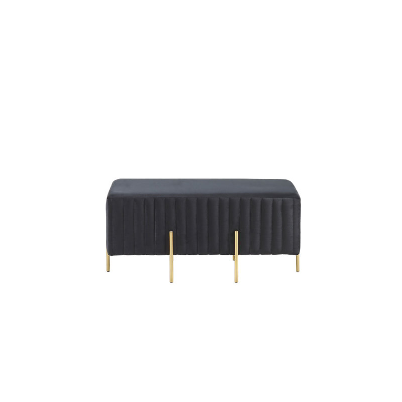 Frandsen Upholstered Bench, Black