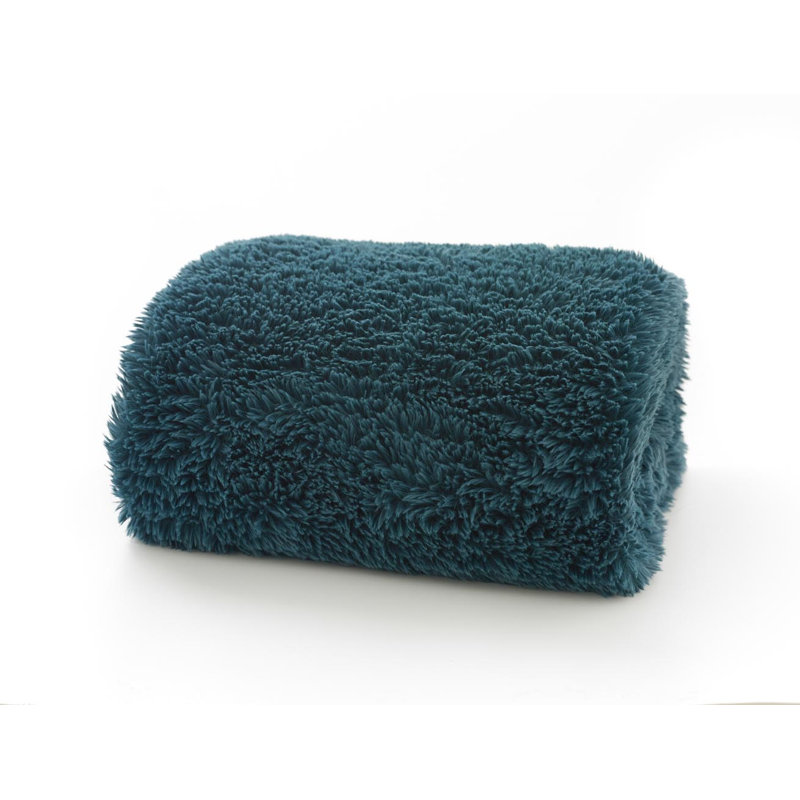 Quilted Throw Blanket, Petrol