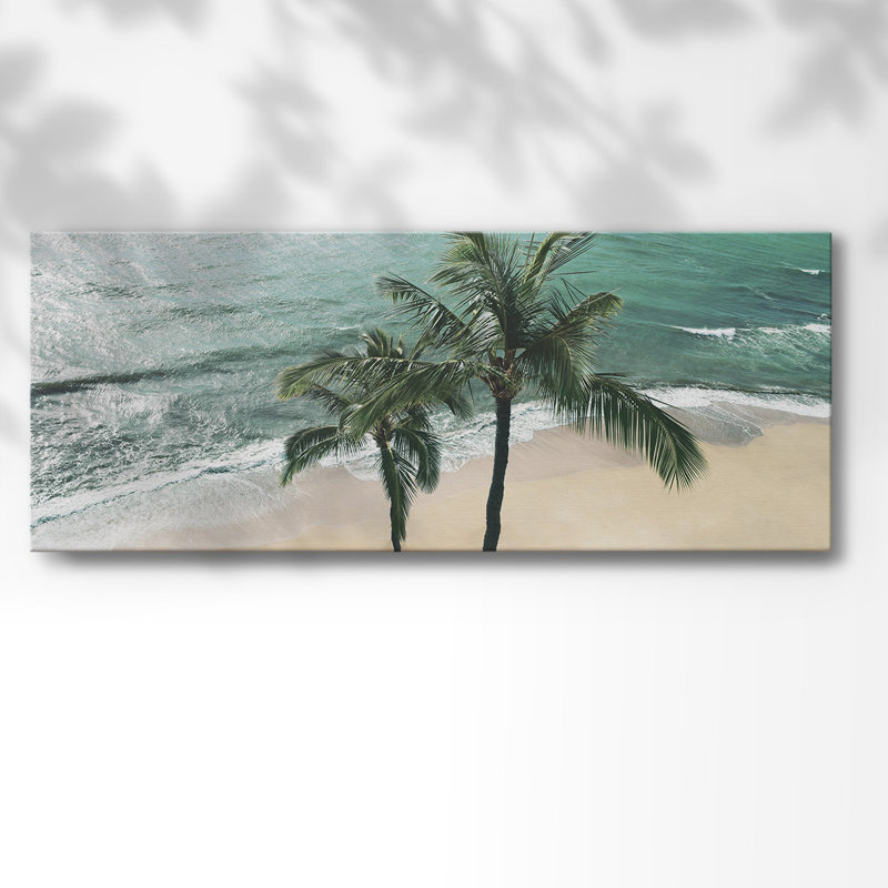 Maui palmier sur toile, H 8 po x l 20 po x P 1,5 po