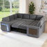 Canapé modulaire 8 pièces: convertible en lit, avec fauteuils inclinables, ports USB et rangement caché | S'assemble en 20 minutes, sans outils