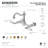 Kingston Brass Double-Handle 2-Hole Wall-Mount Bridge Kitchen Faucet-90545649-93676251