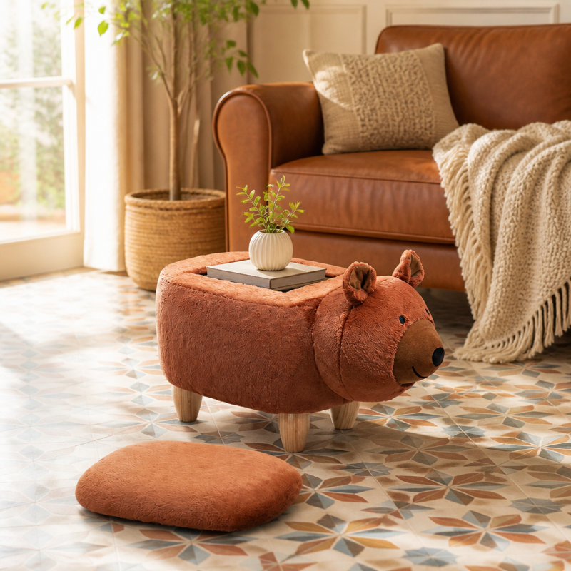 Repose-pieds avec rangement Blake the Bear