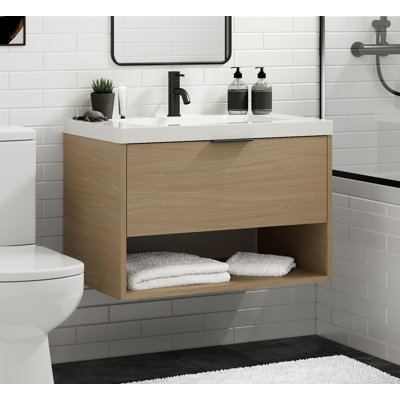 Modo 48" W Wall Mounted Single Bathroom Vanity