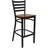 Clark 30" Round Laminate Table Set with 3 Metal Barstools - Cherry Wood Seat