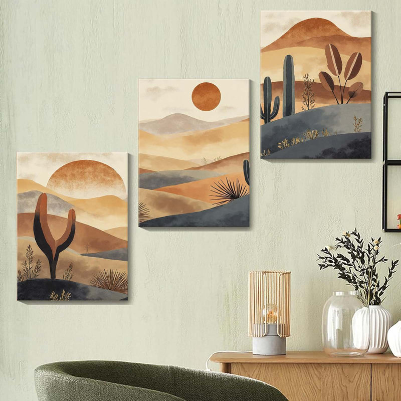 3 Piece Wrapped Canvas Wall Art