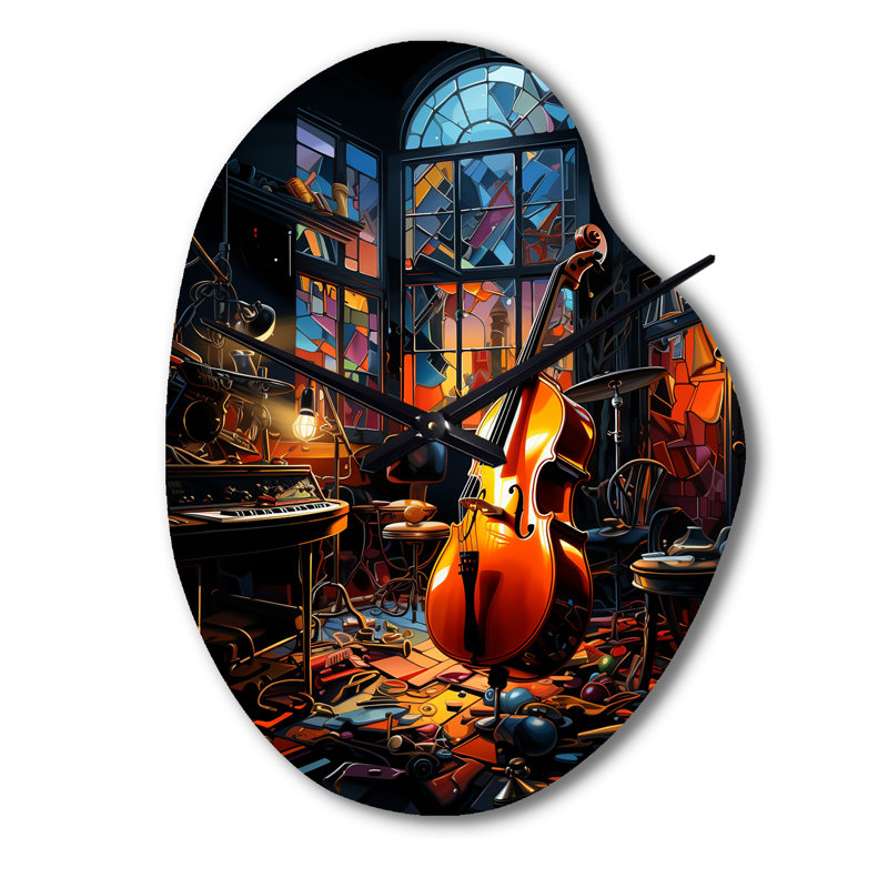 Fei Music Jazz Fusion Vibrant - horloge murale, Grand