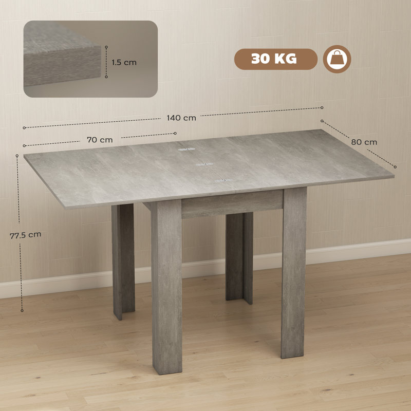 Extendable Dining Table with Steel Base
