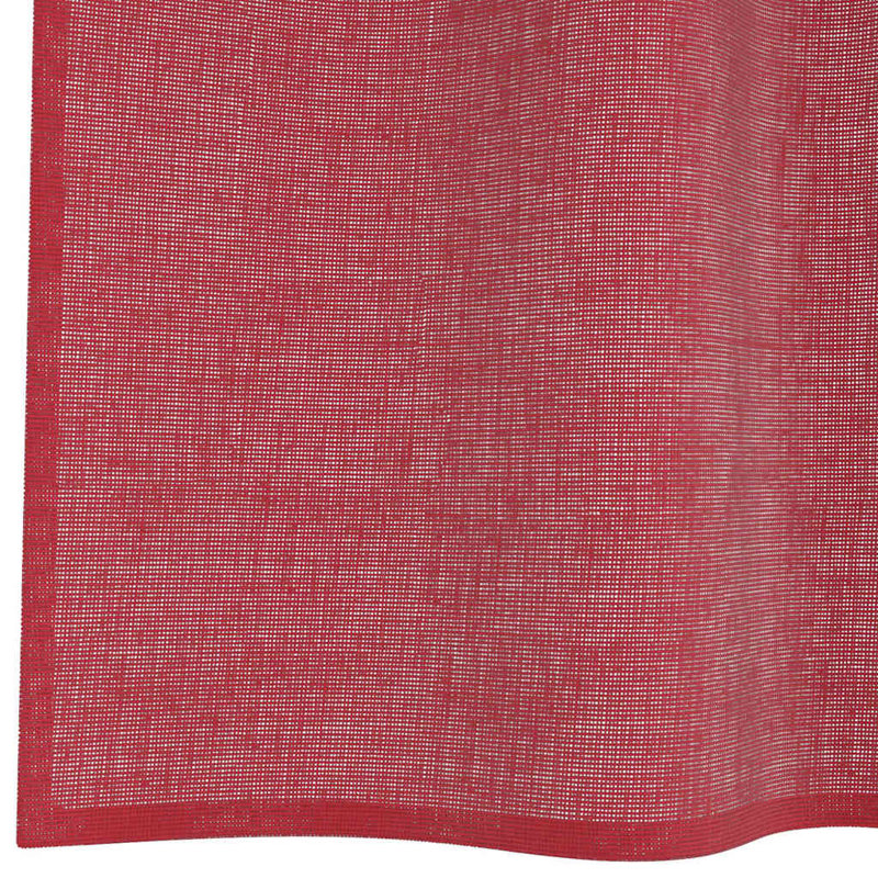 Voile Curtains With Tab Top 2 Pcs, 140cm Width x 260cm Drop, Wine Red