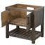 Meuble-lavabo de 30 po avec comptoir en marbre de Carrare et lavabo, quincaillerie noir mat-482842565