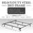 7-Leg Heavy Duty Adjustable Metal Bed Frame – Queen/Full/Full XL/Twin/Twin XL, Center Support Rail, Locking Wheels, Noise-Free, Easy Assembly – Support for Box Spring & Mattress