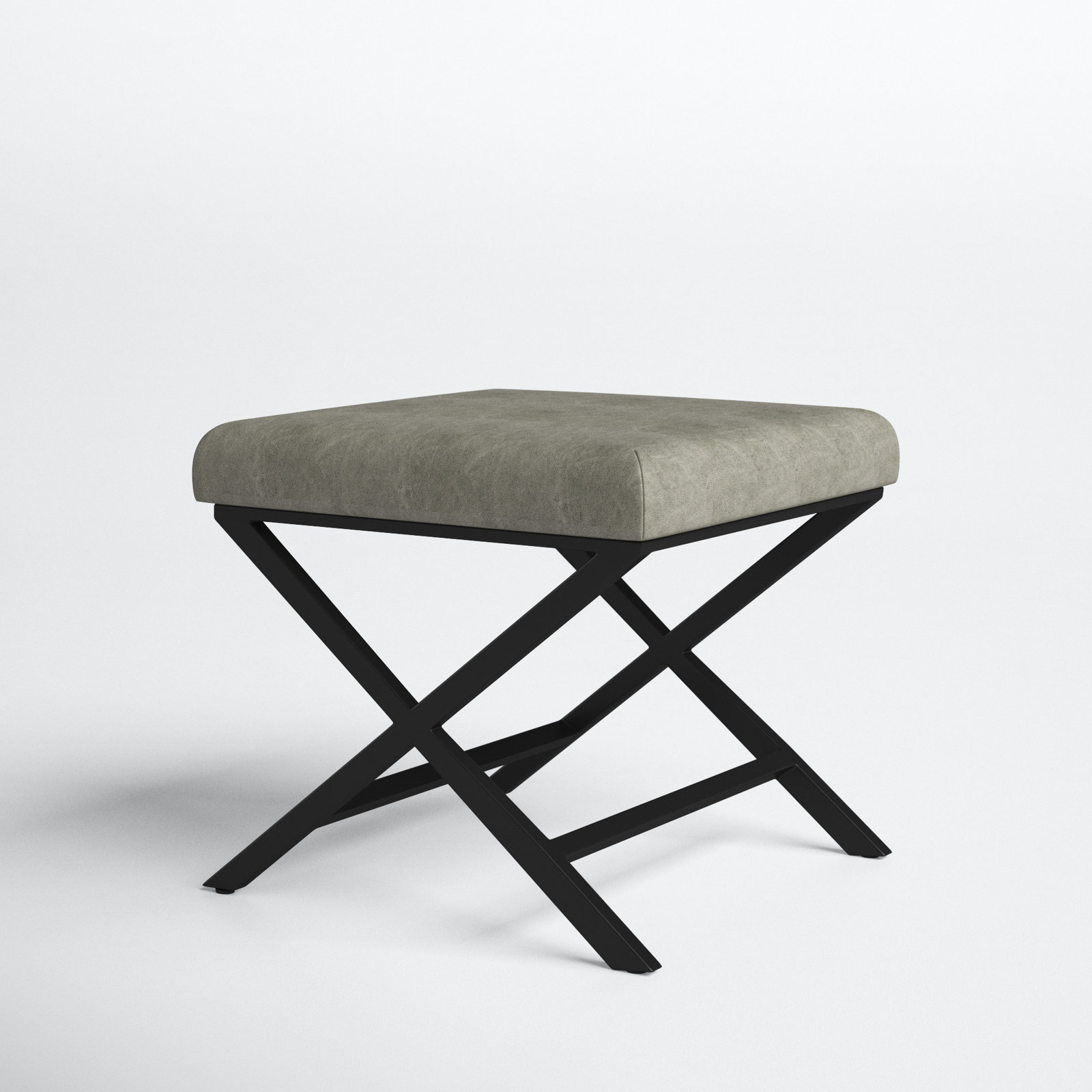 Priscilla Upholstered Ottoman, Gray