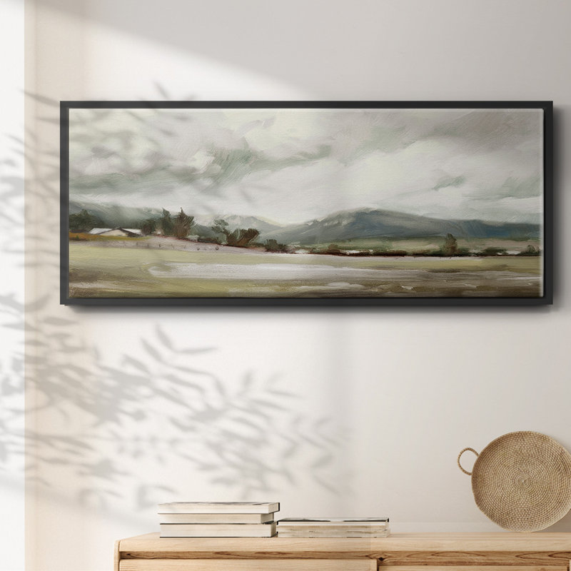Big Sky Valley- Framed Canvas, 24" H x 60" W