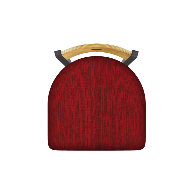 Tabouret pivotant Voltaire, Érable moyen, Étain, Siège Graph Ruby / dossier moyen érable