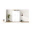 Armoire 3 portes avec 2 tiroirs, blanc