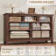 7 commodes pour la chambre à coucher, commode à tiroirs larges de 54 po avec rangement, commode en bois pour le salon, la chambre à coucher, le vestibule, noyer (2 colis)