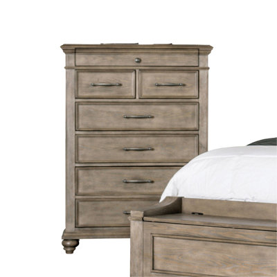 Meuble de chambre à coucher avec poignées en métal et poignées en métal 7 pièces