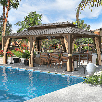 PRO Premium Gazebo, Patio Gazebo, Outdoor Gazebo with Galvanized Steel Roof