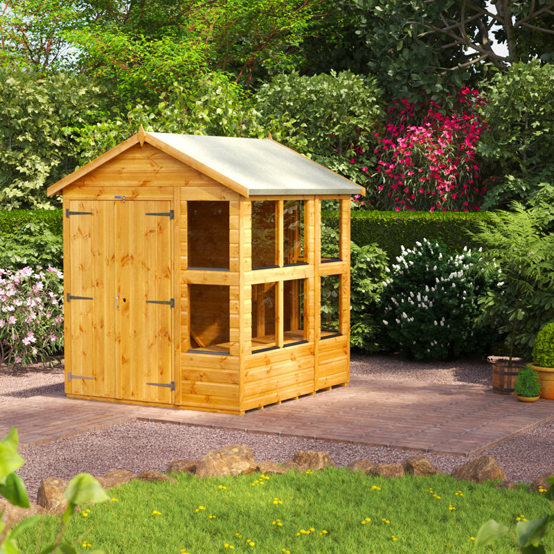 Powersheds 6 x 6ft Timber Tongue & Groove Potting Shed, Double Doors