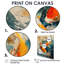 Orange, vert, poisson passionné, poisson Koi I - poisson, art mural-938912553-968782791