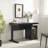 Compact Home Office Desk With Modesty Panel And Detachable File Cabinet On Locking Wheels, Ideal For Efficient Workspaces