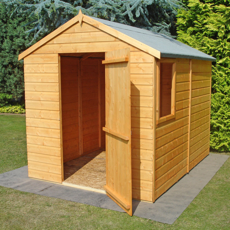 Durham 6 ft x 8 ft Shiplap Apex Shed, Yes