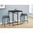 Dining Table, 32" Rectangular, Counter Height, Small, Laminate Top, Kitchen, Black Laminate, Black Metal, Contemporary, Modern