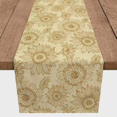 Arjon Rectangle Floral Polyester Table Runner