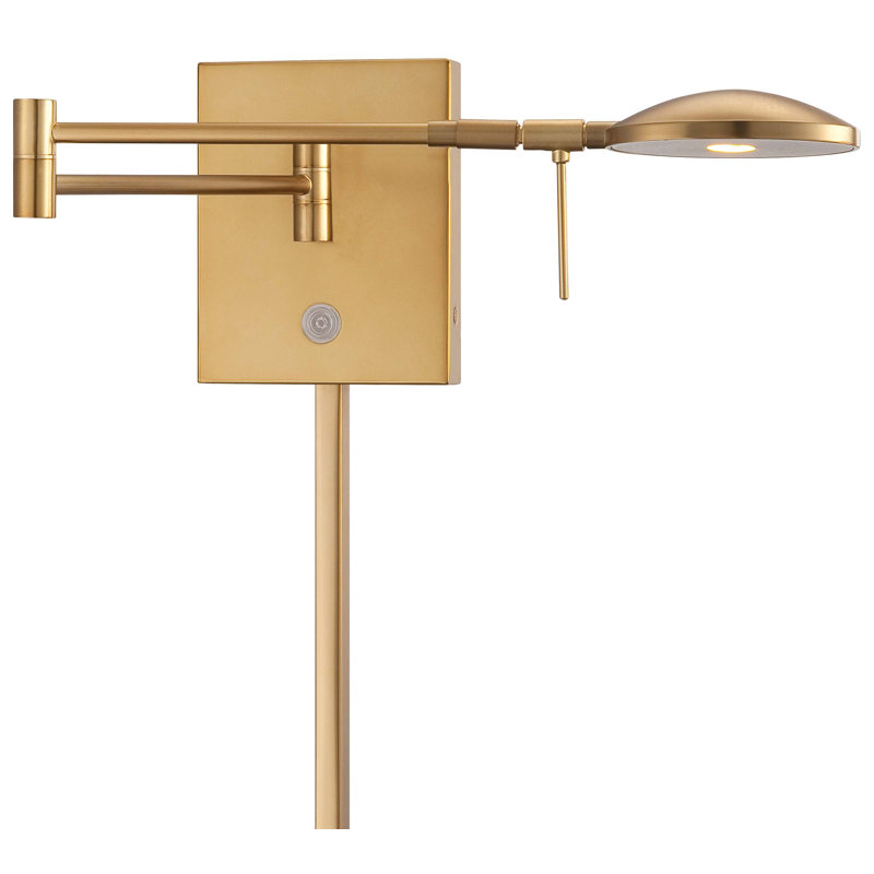 Bras pivotant à 1 lumière à intensité variable Creasey, Miel doré