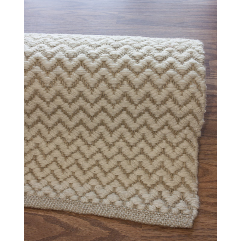Tapis ivoire à chevrons Hammel Tweed, Rectangle 4 pi x 6 pi