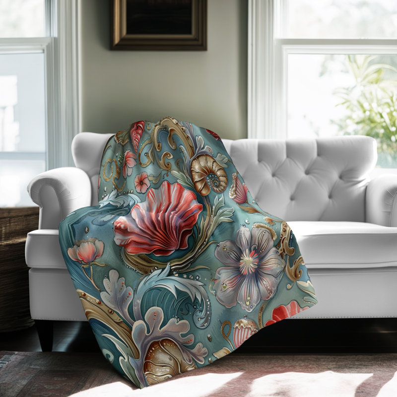 Couverture Blossoming Waters, Grand lit
