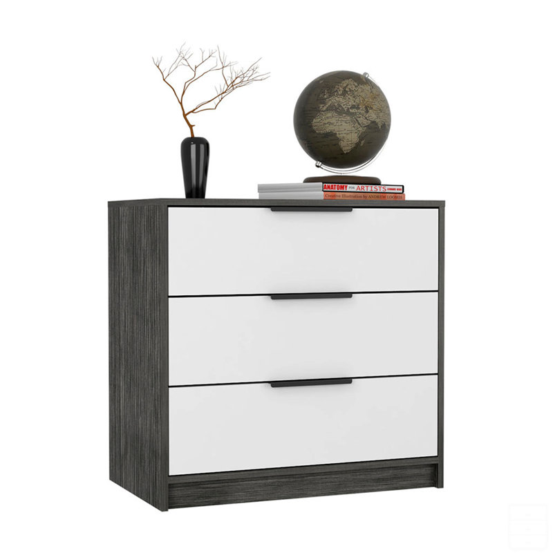 Commode 3 tiroirs, plateau supérieur