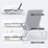 Patio Chaise Lounge Adjustable Aluminum Pool Lounge Chairs With Arm All Weather Pool Chairs (1 Lounge Chair+1 Plastic Table)