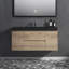 Meuble-lavabo mural simple 48 po avec plateau en résine intégré, 2 armoires, 2 tiroirs à fermeture en douceur et assemblage complet-88594117-88594113