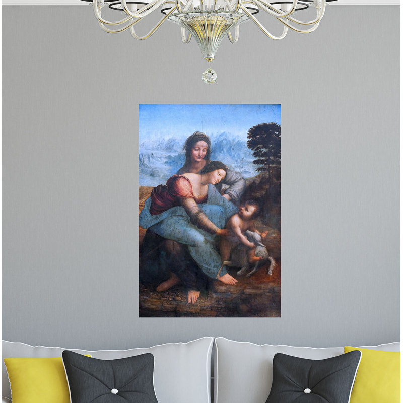 The Virgin And Child With Saint Anne by Leonardo Da Vinci - Wrapped Canvas Print, 101cm H x 77cm W