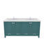 Meuble-lavabo double autoportant 71 po avec plateau en marbre d'ingénierie Edlefsen-325554057