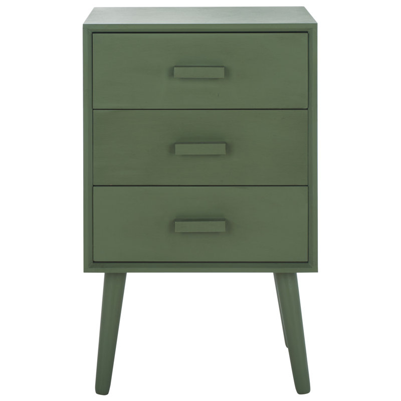 Commode à 3 tiroirs Dannel, Vieux vert