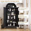 Armoire de rangement 73 po de style campagnard moderne en métal avec 4 tablettes réglables, polyvalente pour la cuisine, la salle à manger et la salle de bain-652895333