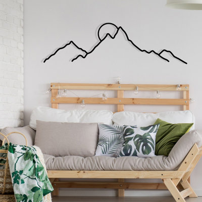 Elegant Black Metal Wall Accessory, 39.4 x 11.4 inches | 100% Durable Metal, Thickness: 0.05 inches | Perfect for Home Decor, Modern Design, and Unique Wall Art | Ideal for Living Room, Office, or Gallery Display