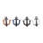 Finke Metal Single Hanger Anchor Multi Colored Wall Hook Set