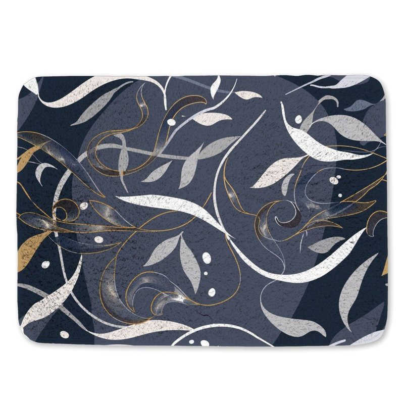 Aldercy Microfiber / Microsuede Non-Slip Bath Mat, 17" W x 24" L
