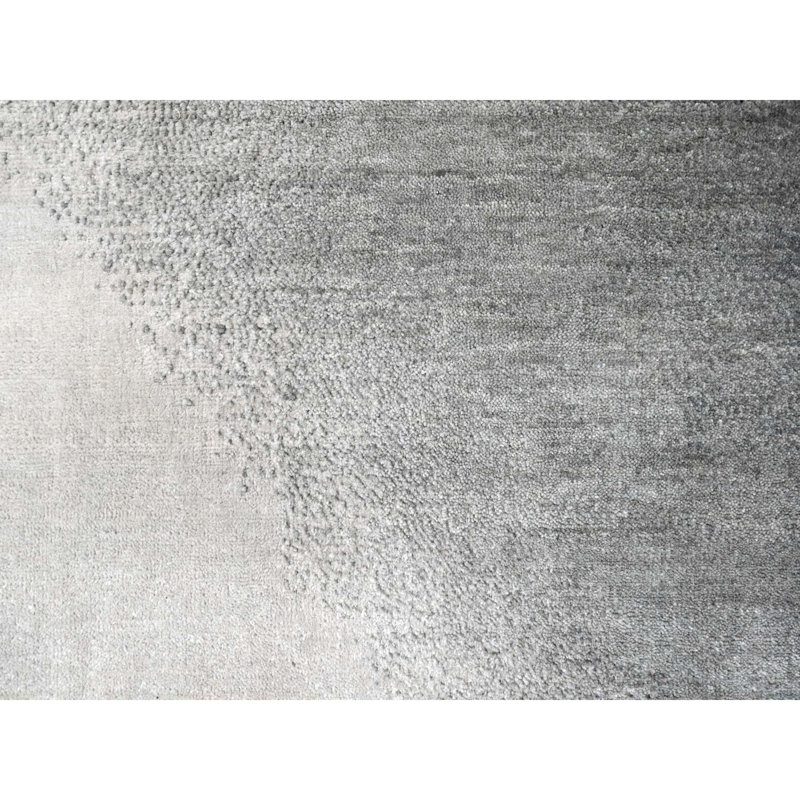 Tapis noué à la main 100% laine à motif moderne dégradé 9 pi 0 po x 11 pi 10 po