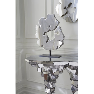 Sculpture tranche de lave sur support