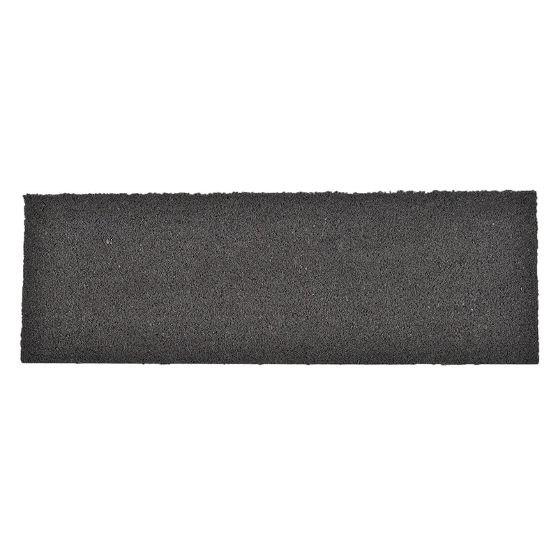 Non-Slip Outdoor Doormat, Gray, Rectangle 0'10" x 2'6"